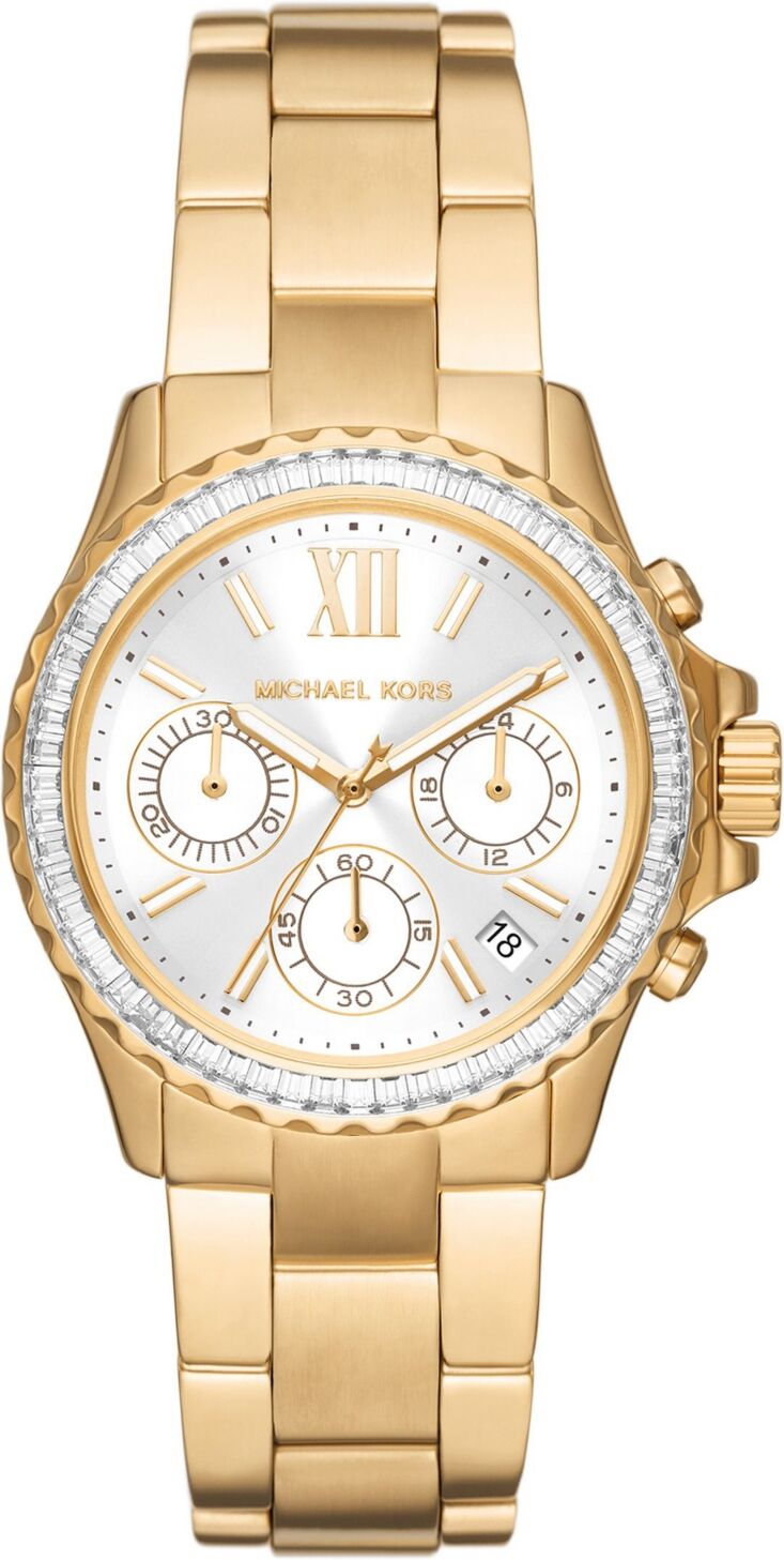 Michael Kors Women's Everest Chronograph Gold-Tone Stainless Steel Bracelet Watch 36mm - Gold-Tone