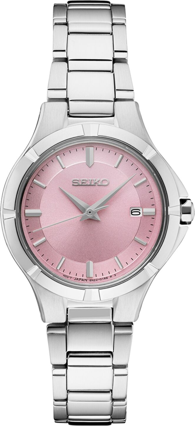 Seiko Women's Essential Stainless Steel Bracelet Watch 27mm - Pink