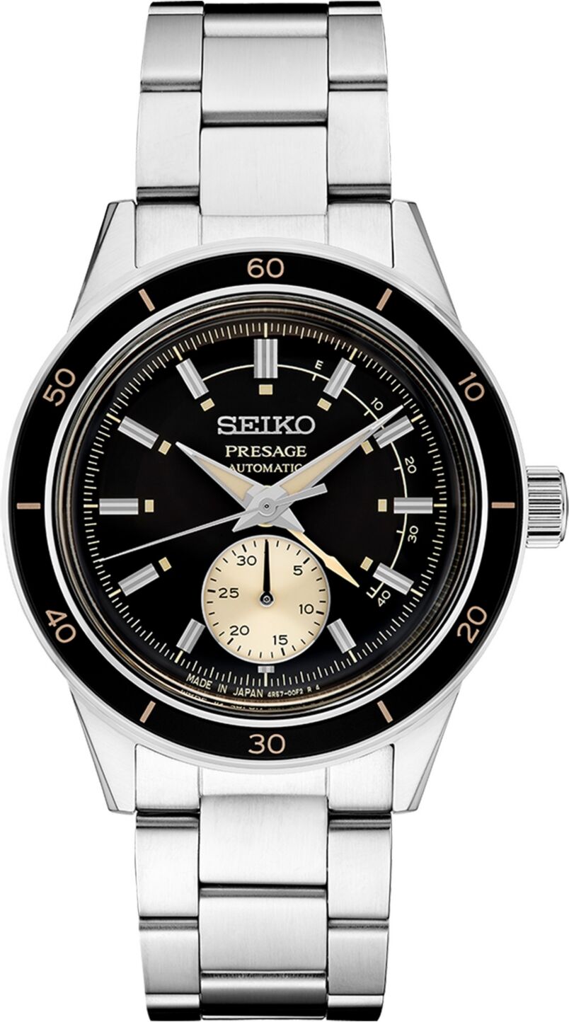 Seiko Men's Automatic Presage Stainless Steel Bracelet Watch 41mm - Charcoal