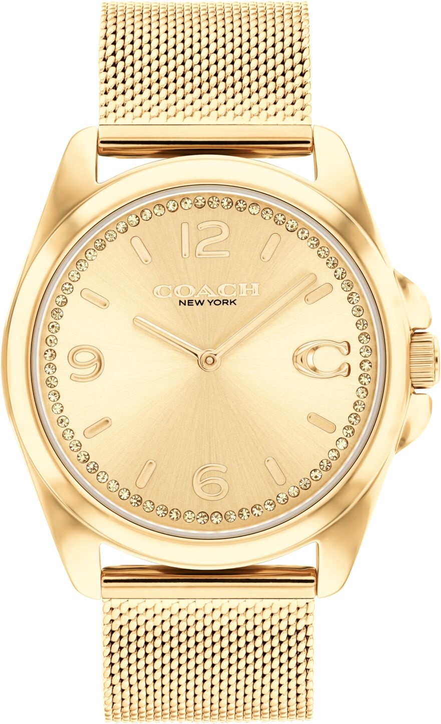 Coach Women's Greyson Quartz Gold-Tone Stainless Steel Mesh Bracelet Watch 36mm - Gold-tone