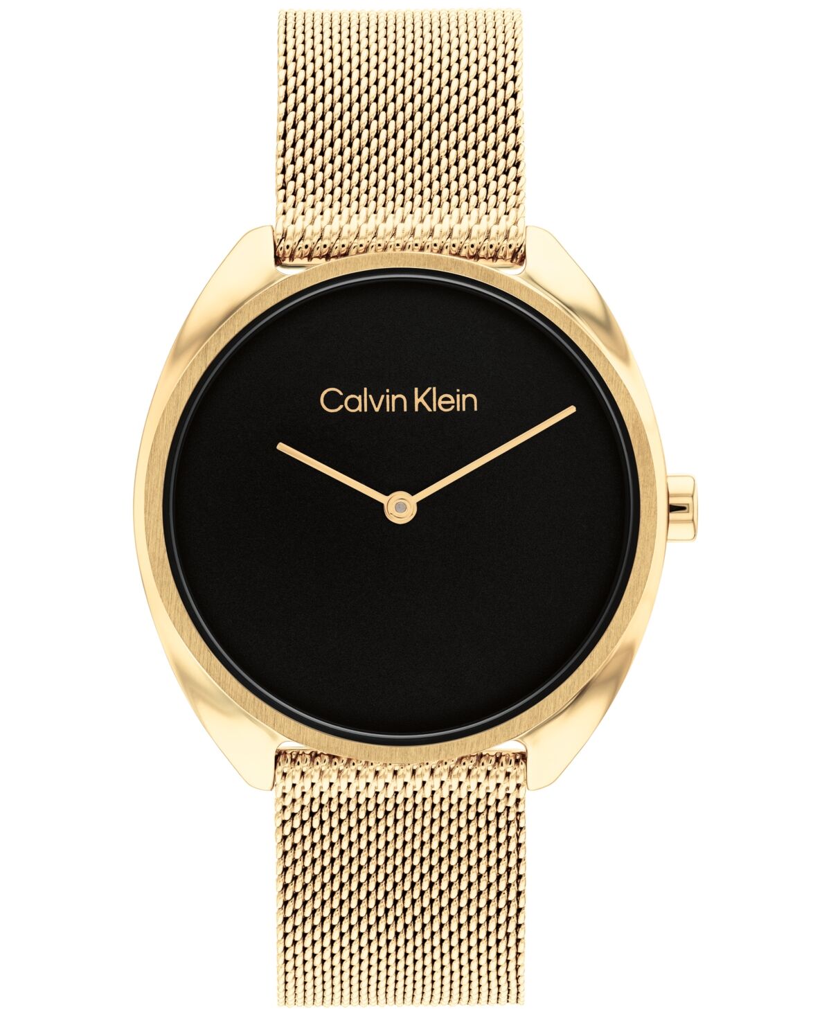 Calvin Klein Women's Gold-Tone Stainless Steel Mesh Bracelet Watch 34mm - Gold