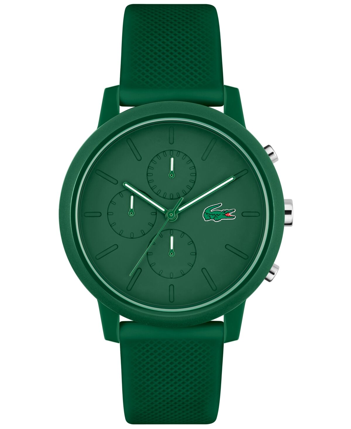 Lacoste Men's L 12.12. Chrono Green Silicone Strap Watch 43mm - Green