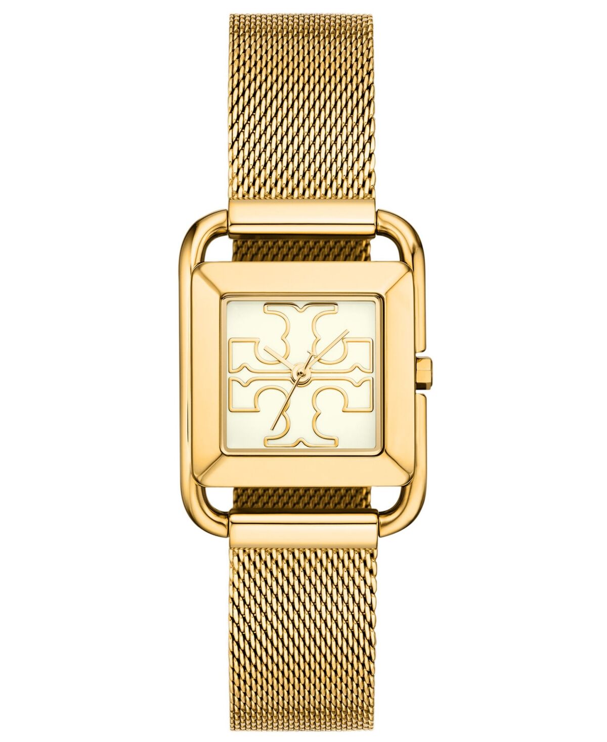 Tory Burch Women's The Miller Square Gold-Tone Stainless Steel Mesh Bracelet Watch 24mm - Gold