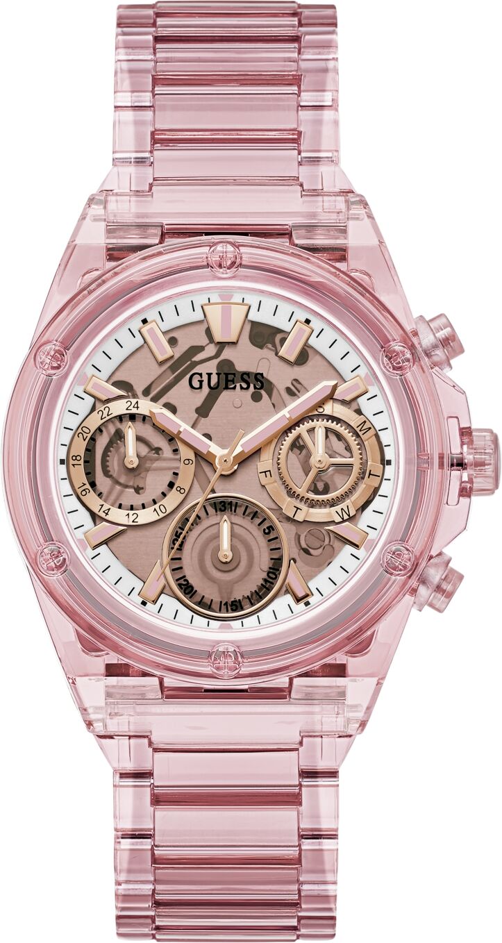 Guess Women's Multi-Function Pink Nylon Watch 39mm - Pink