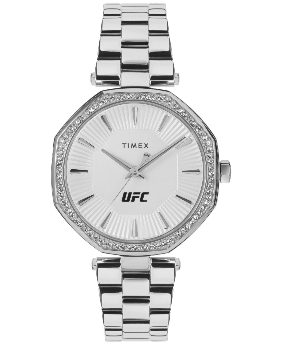 Timex Ufc Women's Jewel Analog Silver-Tone Stainless Steel Watch, 36mm - Silver-Tone