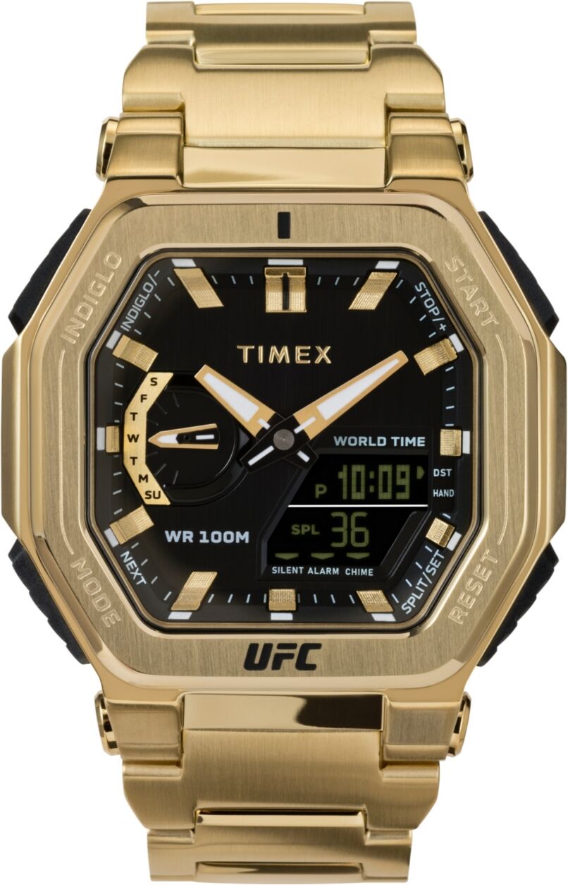 Timex Ufc Men's Colossus Analog-Digital Gold-Tone Stainless Steel Watch, 45mm - Gold-Tone