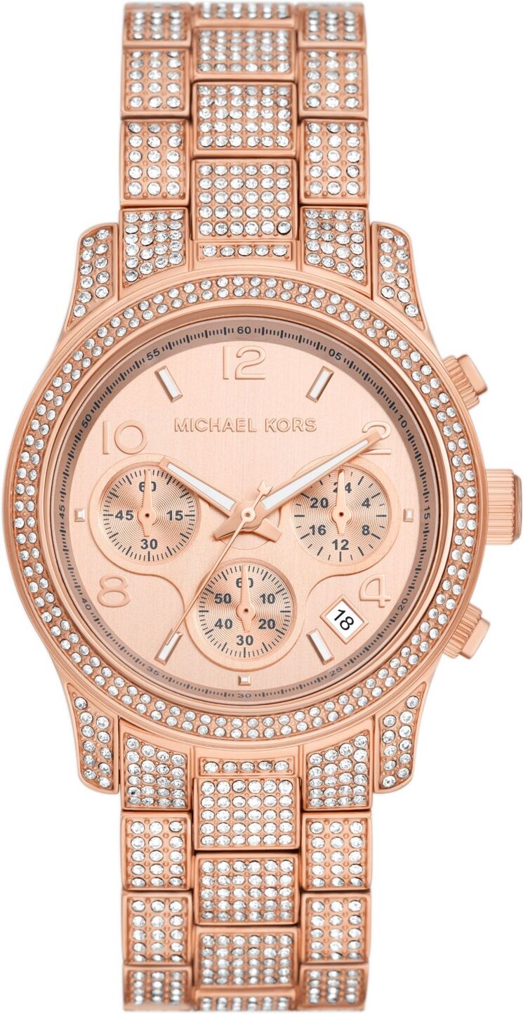 Michael Kors Women's Runway Chronograph Rose Gold-Tone Stainless Steel Watch 38mm - Rose Gold-Tone