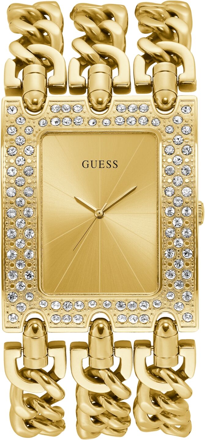 Guess Gold-Tone Stainless Steel Chain Bracelet Watch 39x47mm - Gold