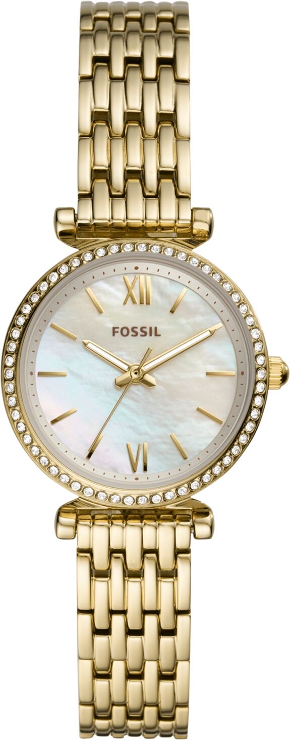 Fossil Women's Carlie Mini Gold-Tone Stainless Steel Bracelet Watch 28mm - Gold