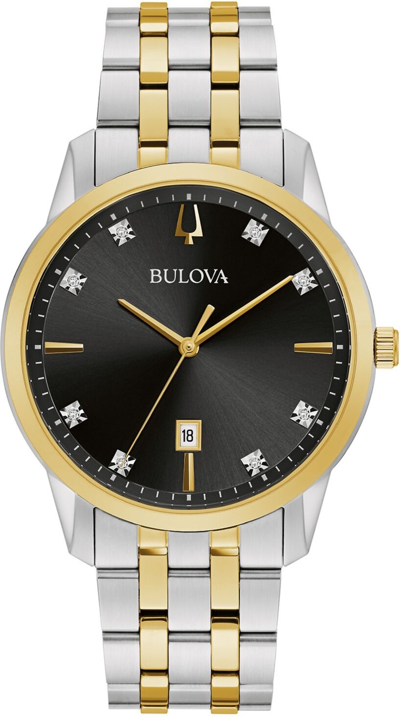 Bulova Men's Sutton Diamond-Accent Two-Tone Stainless Steel Bracelet Watch 40mm - Two Tone