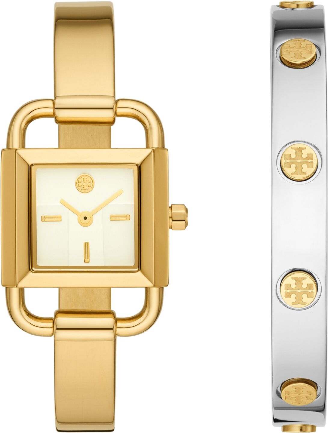 Tory Burch Women's Phipps Gold-Tone Stainless Steel Bracelet Watch 22mm Gift Set - Multicolor