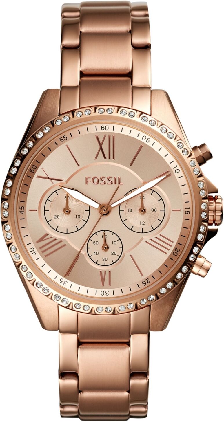 Fossil Women's Modern Courier Chronograph Rose Gold Stainless Steel Watch 40mm - Rose Gold