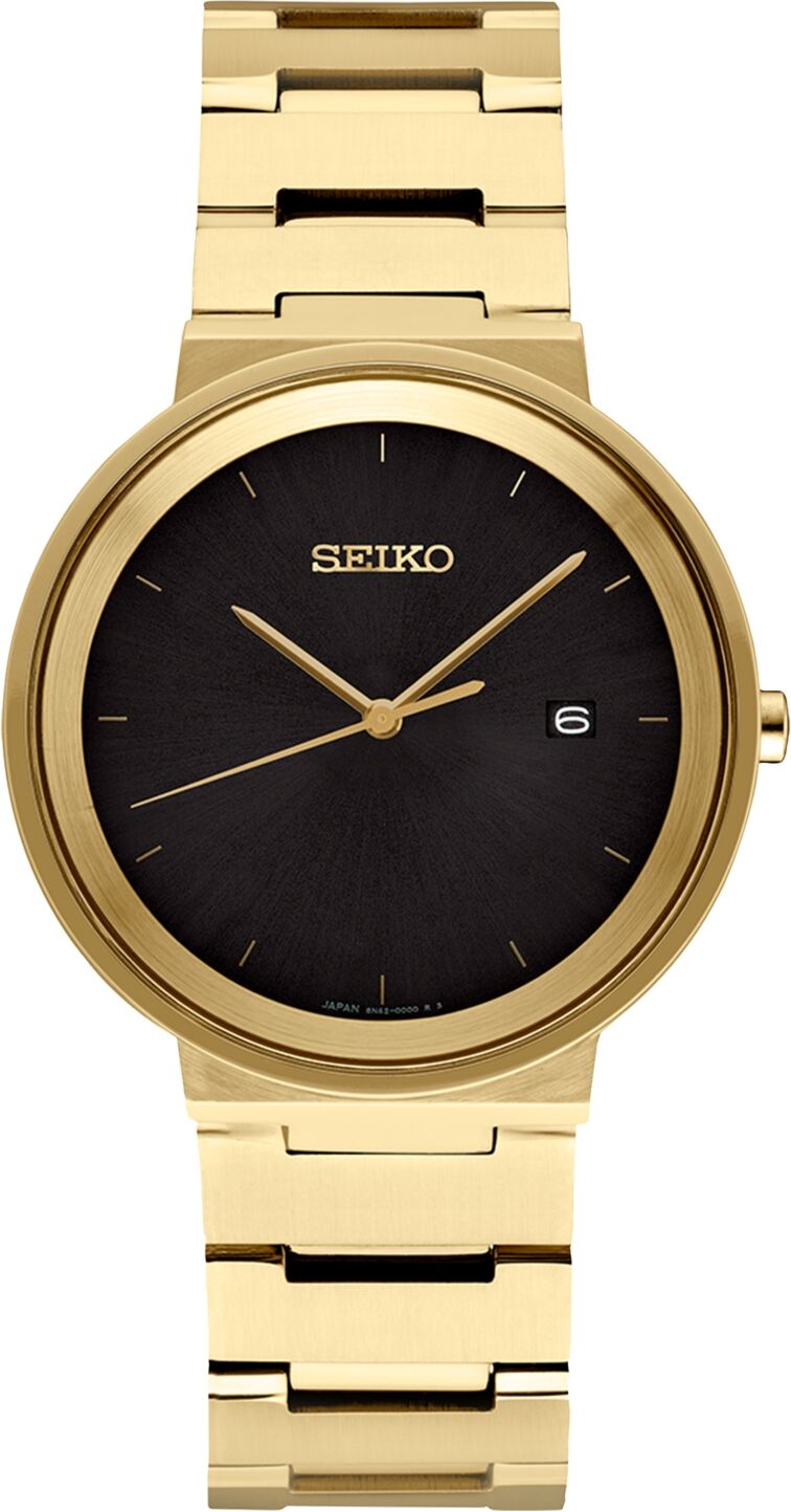 Seiko Men's Essentials Gold-Tone Stainless Steel Bracelet Watch 41mm - Gold