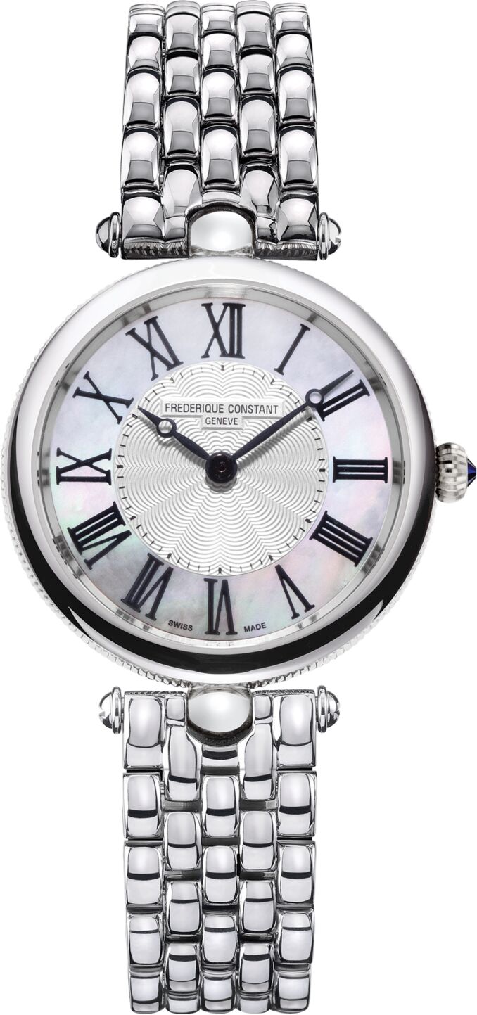 Frederique Constant Women's Swiss Art Deco Stainless Steel Bracelet Watch 30mm - Silver-tone