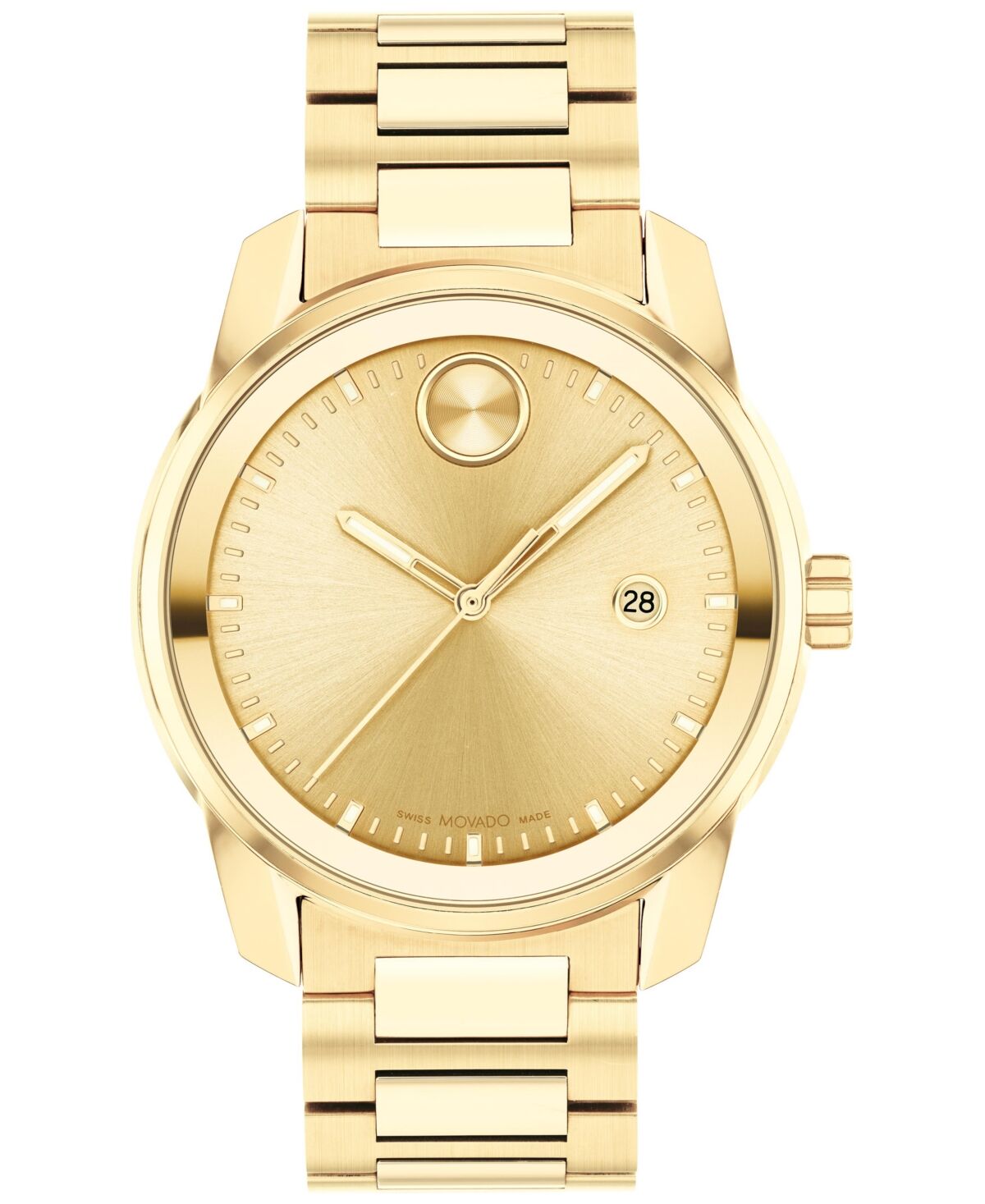 Movado Men's Swiss Bold Verso Gold Ion-Plated Steel Bracelet Watch 42mm - Gold