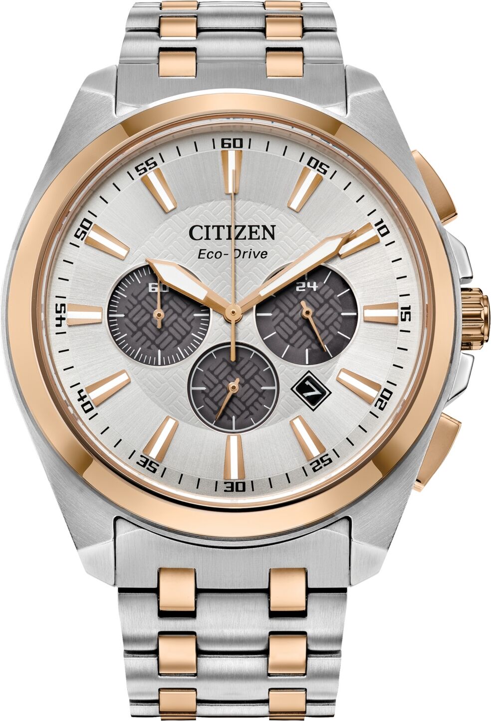 Citizen Eco-Drive Men's Chronograph Classic Two-Tone Stainless Steel Bracelet Watch 41mm - Silver-tone