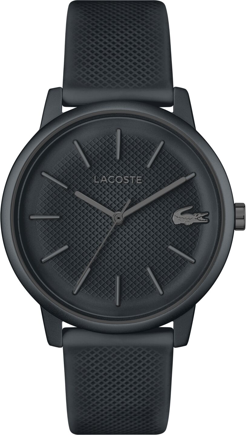 Lacoste Men's L 12.12 Move Black Silicone Strap Watch 42mm - Black