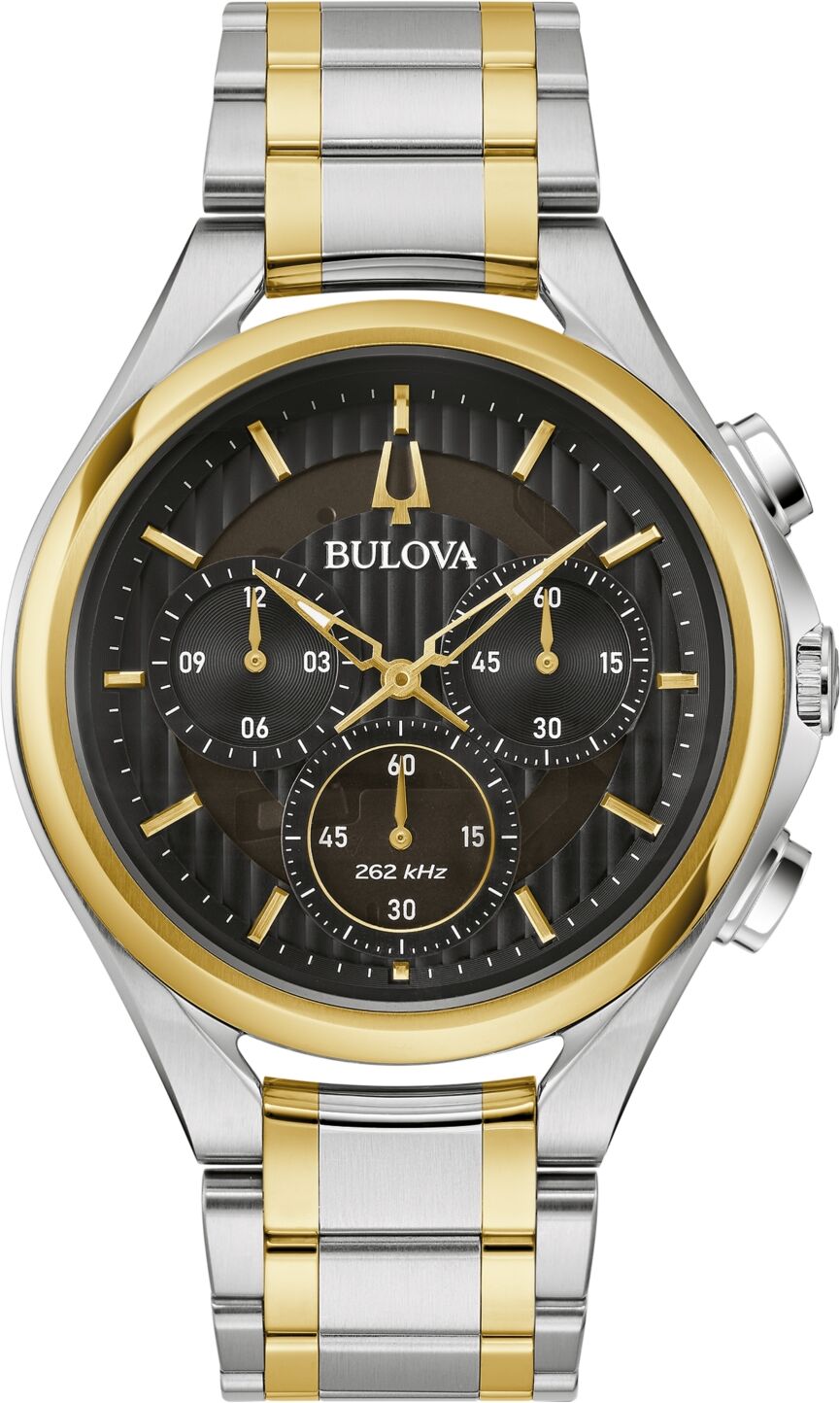 Bulova Men's Chronograph Curv Two-Tone Stainless Steel Bracelet Watch 44mm - Two-tone