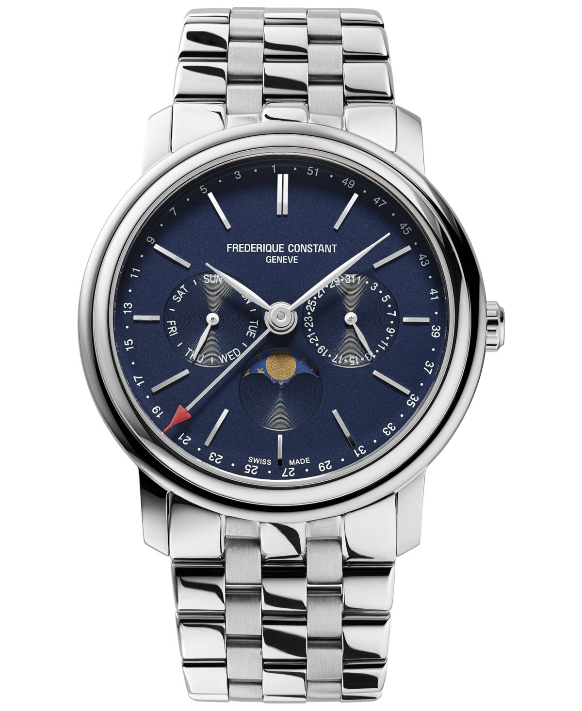 Frederique Constant Men's Swiss Classics Business Stainless Steel Bracelet Watch 40mm - Silver