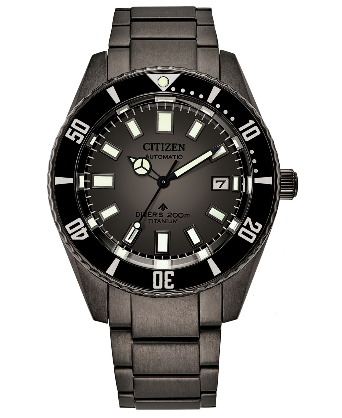 Citizen Men's Automatic Promaster Black Titanium Bracelet Watch 42mm - Black