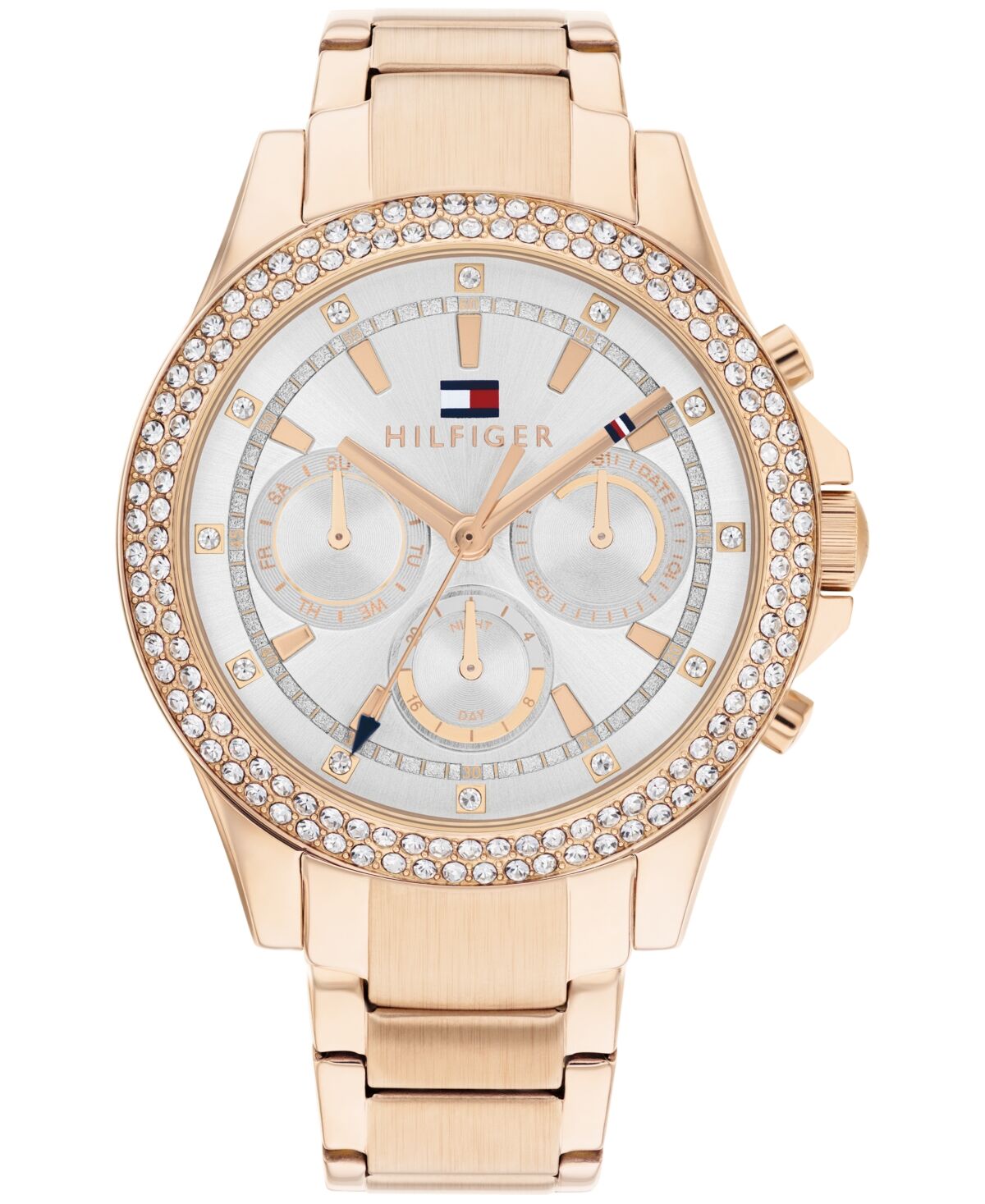 Tommy Hilfiger Women's Multifunction Carnation Gold-Tone Stainless Steel Watch 38mm - Carnation Gold