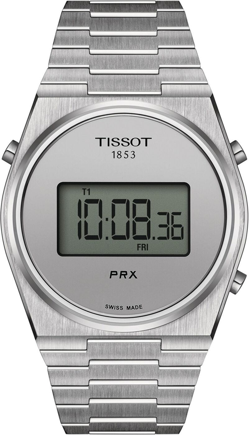 Tissot Men's Digital Prx Stainless Steel Bracelet Watch 40mm - Silver