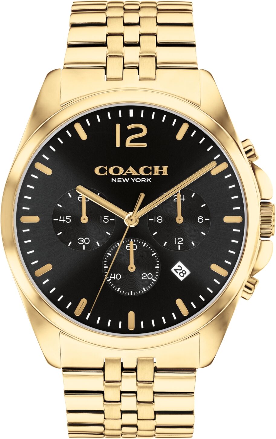 Coach Men's Greyson Gold-Tone Stainless Steel Bracelet Watch 43mm - Gold