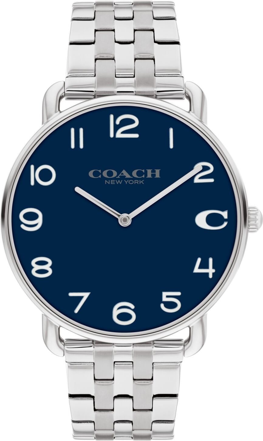 Coach Men's Elliot Silver-Tone Stainless Steel Bracelet Watch 40mm - Silver