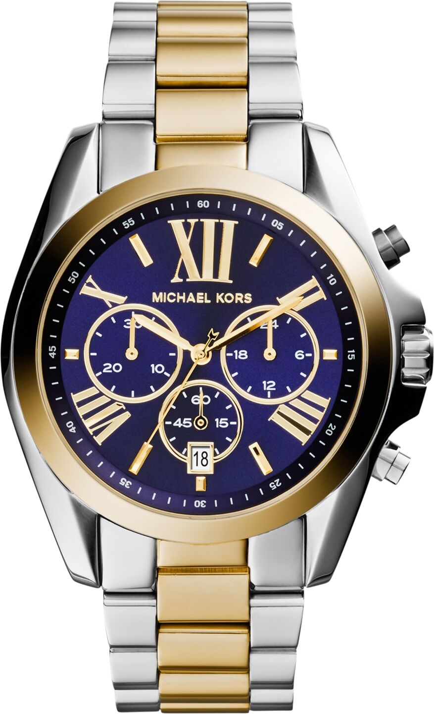 Michael Kors Women's Chronograph Bradshaw Two-Tone Stainless Steel Bracelet Watch 43mm MK5976