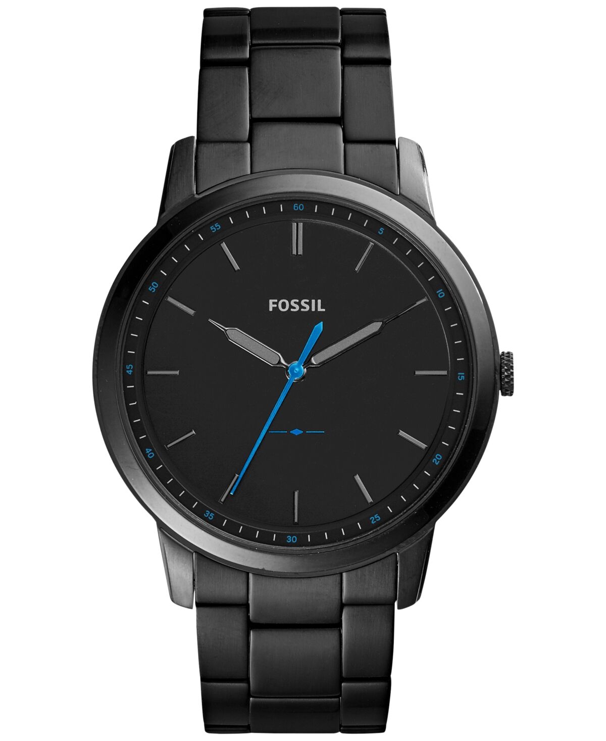 Fossil Men's The Minimalist Black Stainless Steel Bracelet Watch 44mm FS5308 - Black