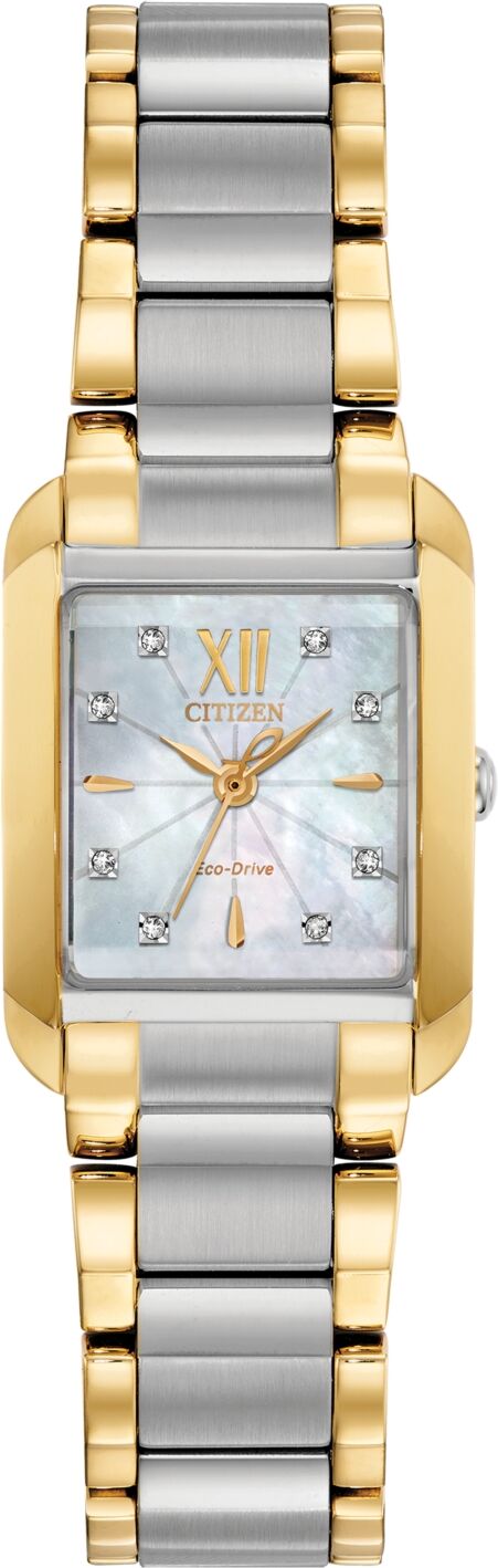 Citizen Eco-Drive Women's Bianca Diamond-Accent Two-Tone Stainless Steel Bracelet Watch 22mm - Two Tone