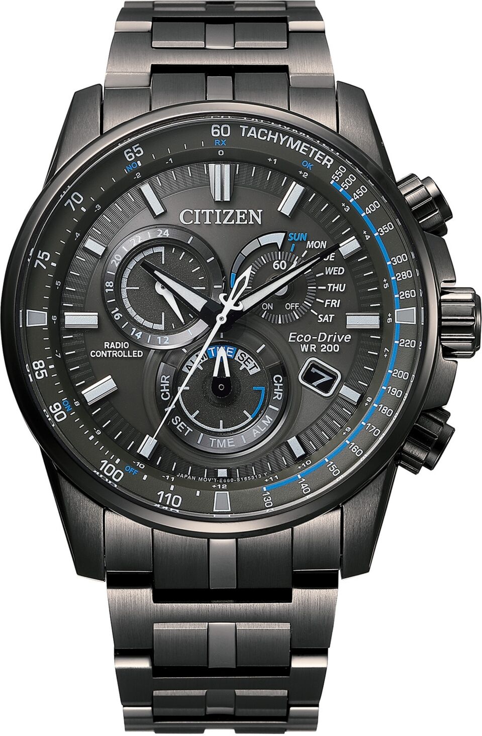 Citizen Eco-Drive Men's Pcat Gray Stainless Steel Bracelet Watch 43mm - Gray