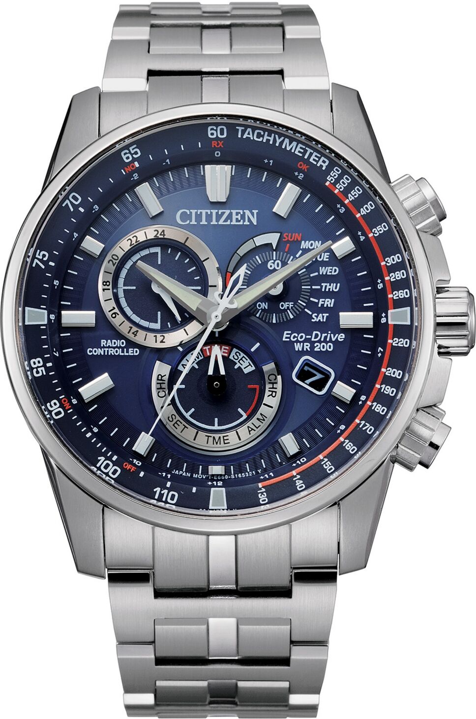 Citizen Eco-Drive Men's Pcat Stainless Steel Bracelet Watch 43mm - Silver