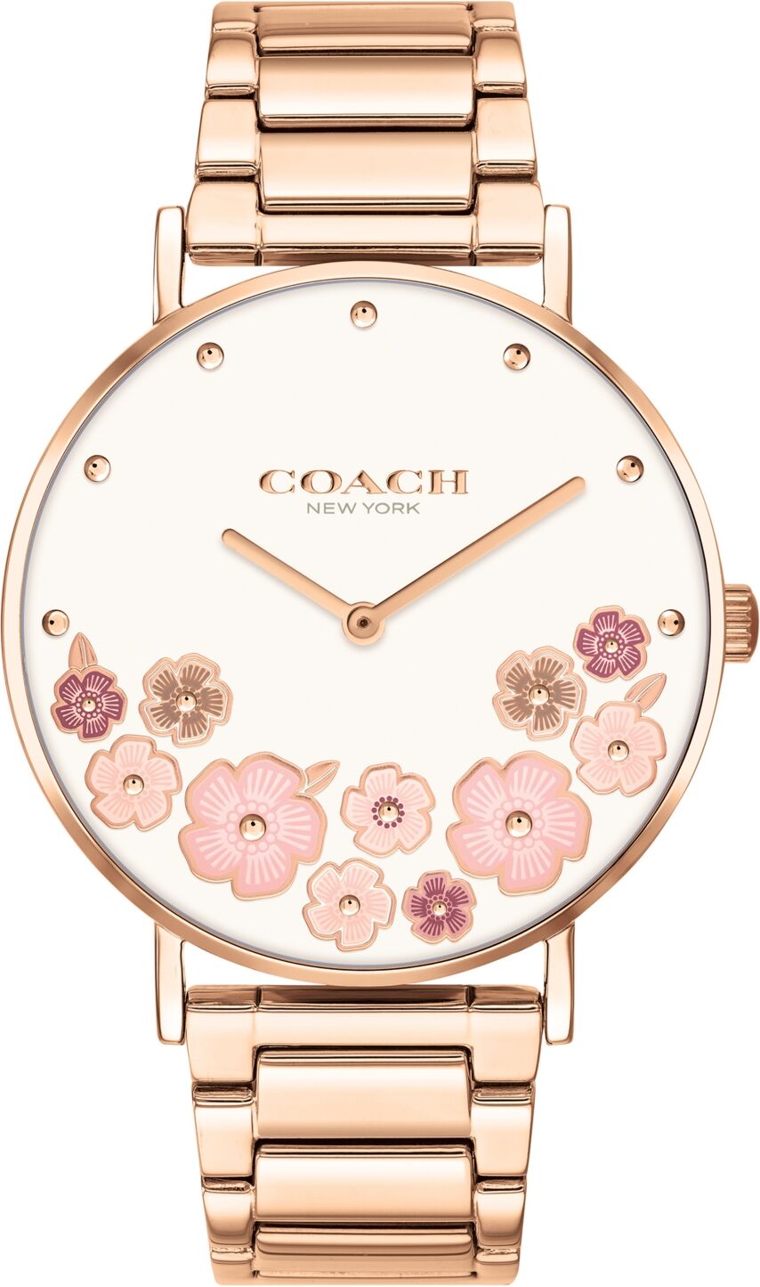 Coach Women's Perry Rose Gold-Tone Bracelet Tea Rose Watch 36mm - Rose Gold