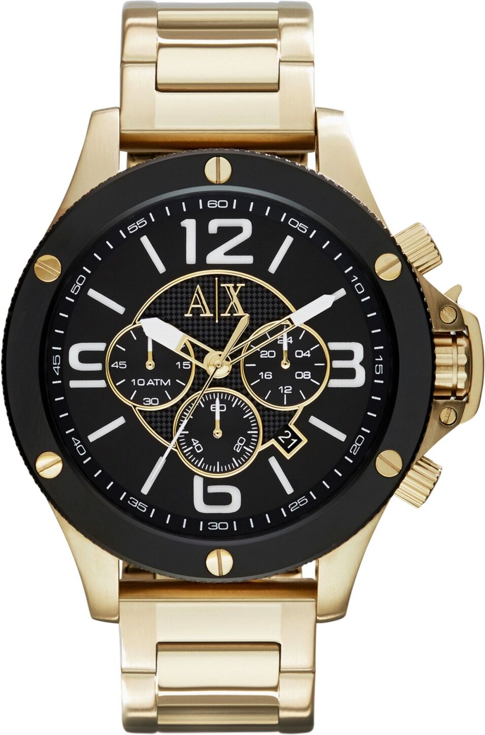 A|x Armani Exchange A X Armani Exchange Men's Chronograph Gold Tone Stainless Steel Bracelet Watch 48mm - Gold Tone