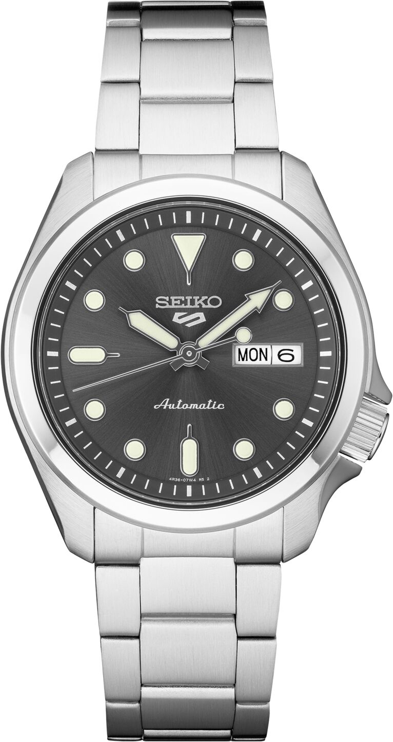 Seiko Men's Automatic 5 Sports Stainless Steel Bracelet Watch 43mm - Gray