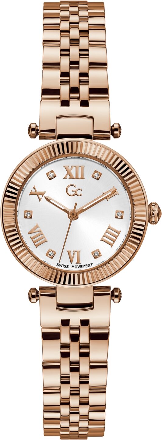 Guess Gc Flair Women's Swiss Rose Gold-Tone Stainless Steel Bracelet Watch 28mm - Rose Gold-tone