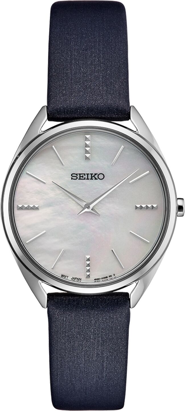 Seiko Women's Essentials Blue Leather Strap Watch 32mm - White