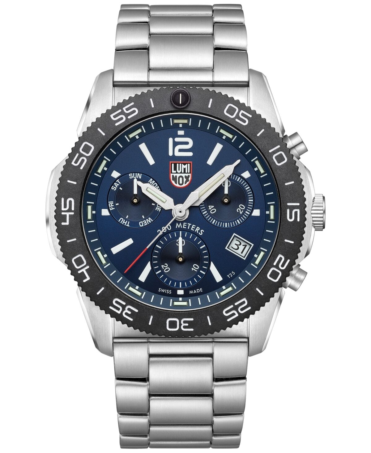 Luminox Men's Swiss Chronograph Pacific Diver Stainless Steel Bracelet Watch 44mm