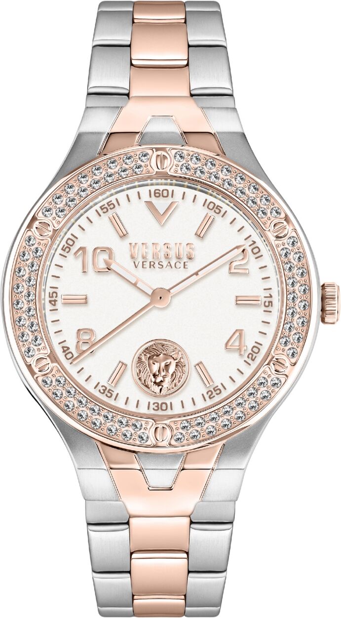 Versace Versus Versace Women's Three-Hand Quartz Vittoria Rose Gold-Tone, Silver-Tone Stainless Steel Bracelet 38mm - Two Tone