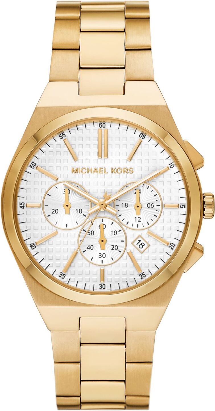 Michael Kors Men's Lennox Quartz Chronograph Gold-Tone Stainless Steel Watch 40mm - Gold-Tone