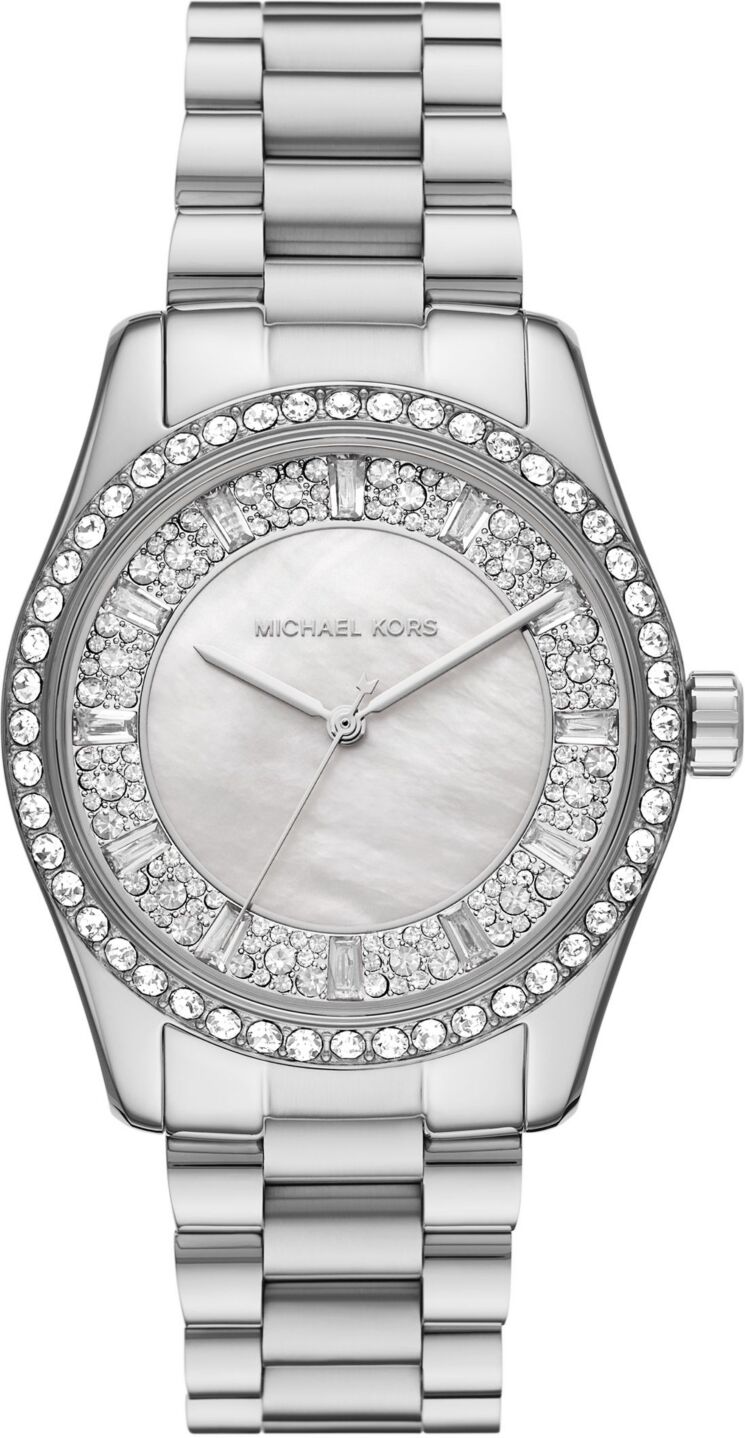 Michael Kors Women's Lexington Three-Hand Silver-Tone Stainless Steel Watch 38mm - Silver-Tone