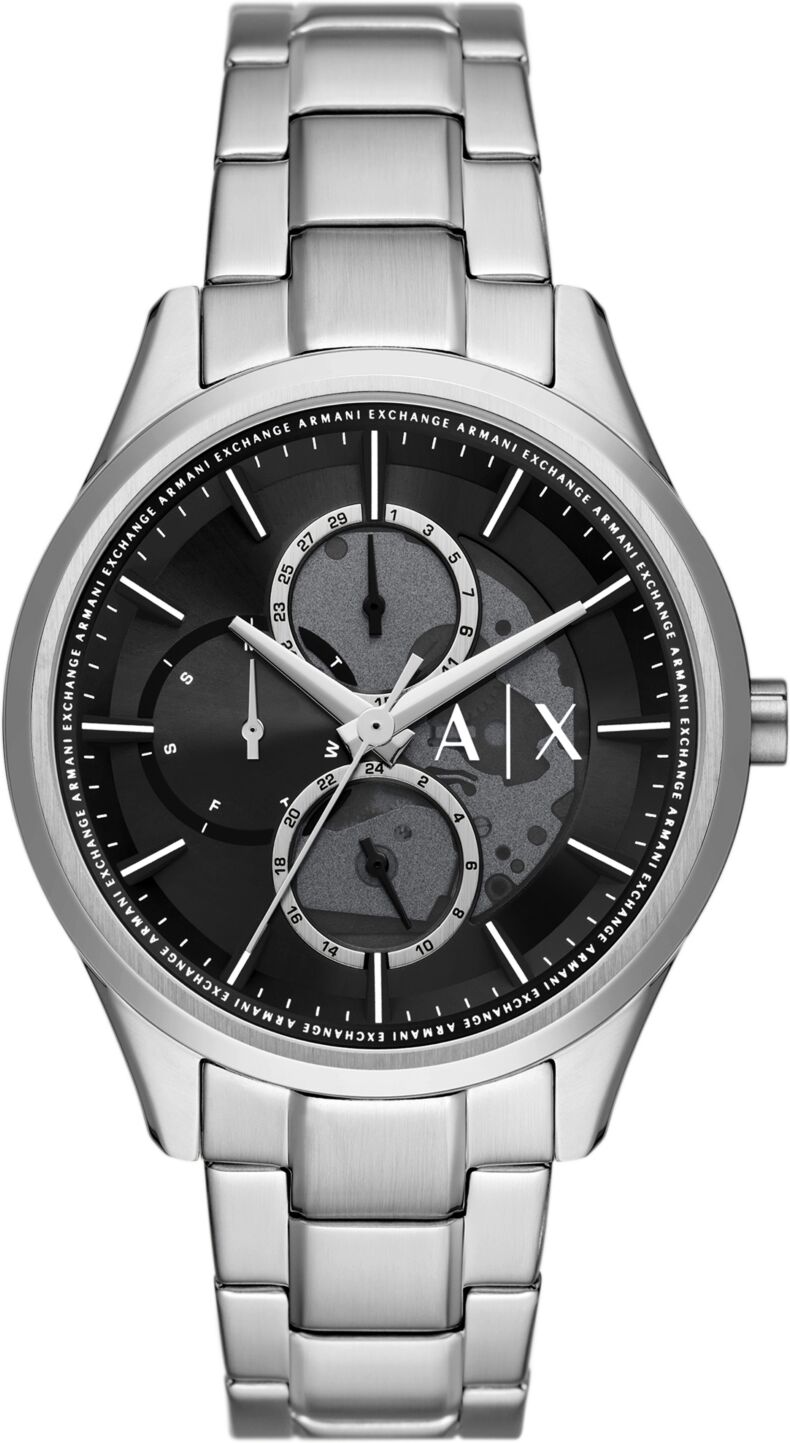 A|x Armani Exchange A X Armani Exchange Men's Dante Multifunction Silver-Tone Stainless Steel Watch 42mm - Silver