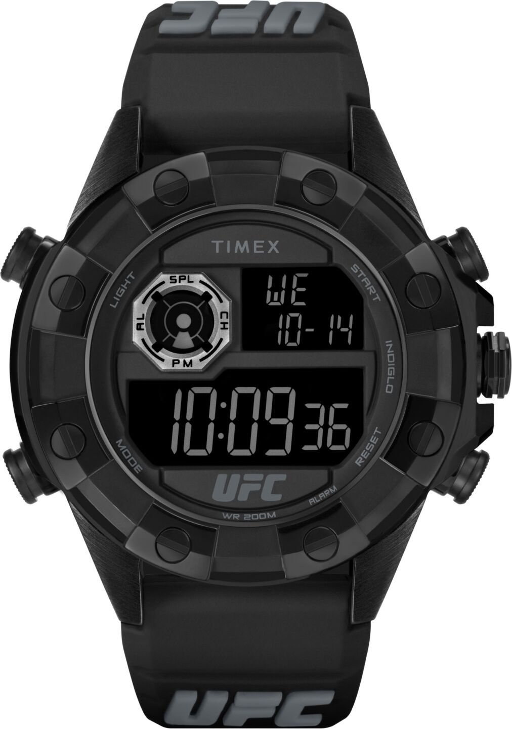 Timex Ufc Men's Kick Digital Black Polyurethane Watch, 49mm - Black