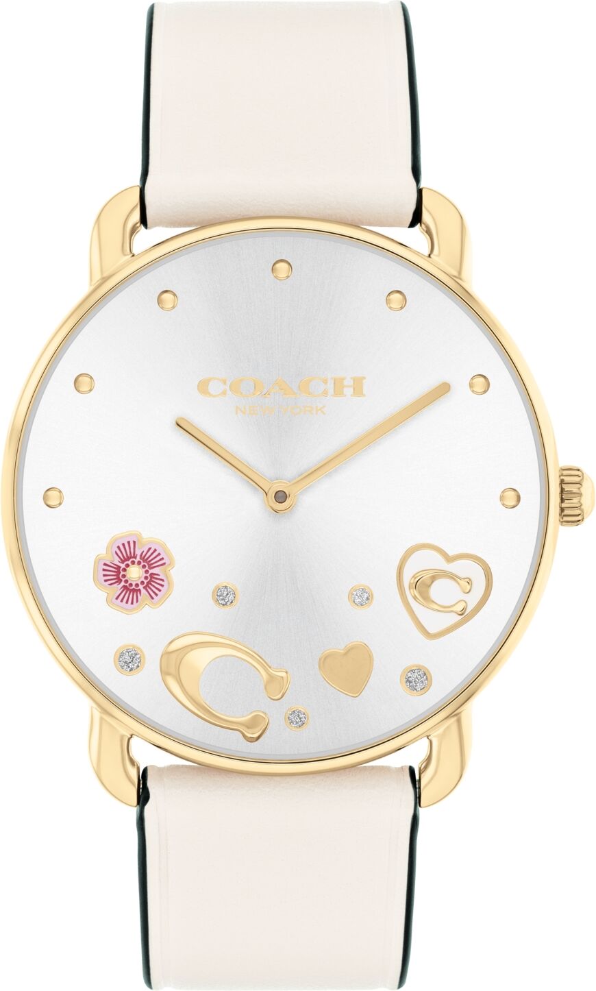 Coach Women's Elliot Chalk Leather Strap Watch 36mm - Chalk