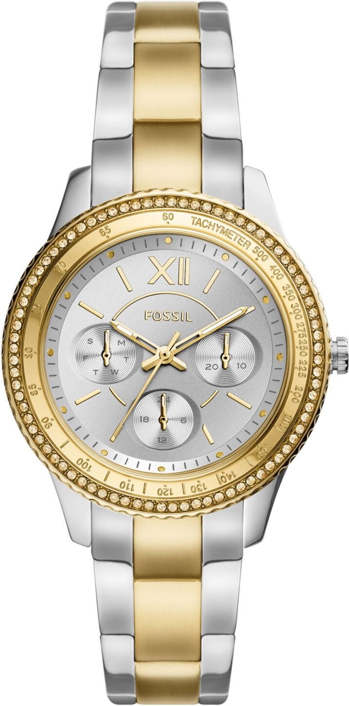 Fossil Women's Sport Multifunction Two Tone Stainless Steel Bracelet Watch 37mm - Two Tone