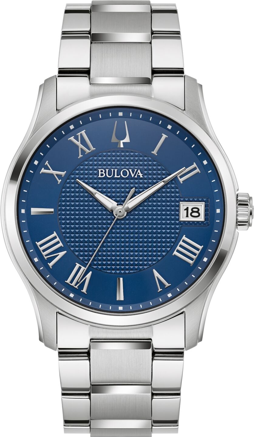 Bulova Men's Classic Wilton Stainless Steel Bracelet Watch 41mm - Silver-tone