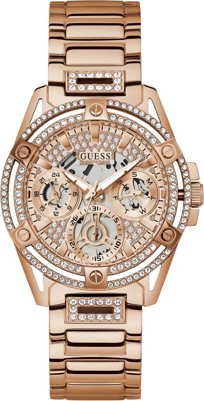 Guess Women's Quartz Rose Gold-Tone Stainless Steel Bracelet Multi-Function Watch 40mm - Rose Gold-Tone