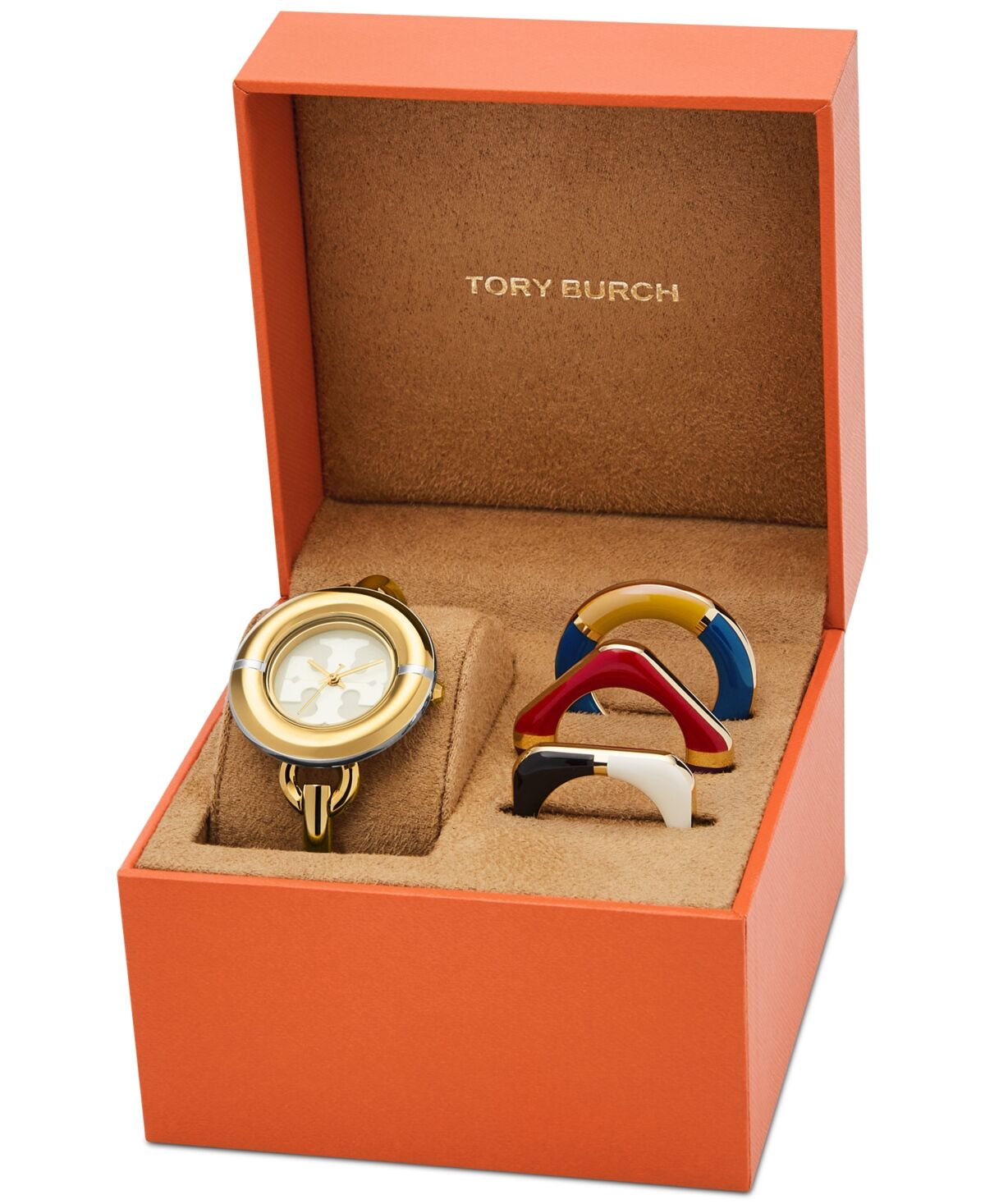Tory Burch Women's The Miller Gold-Tone Stainless Steel Bracelet Watch 34mm Set - Gold-tone