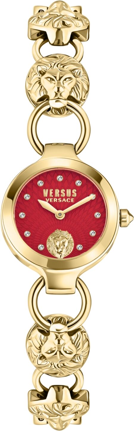 Versace Versus Versace Women's Broadwood Lion Link Stainless Steel Bracelet Watch 26mm - Gold/Red